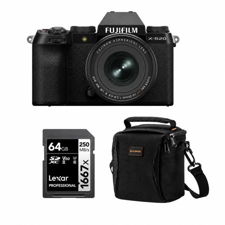 Fujifilm X-S20 Camera w/XF 16-50mm f/2.8-4.8 R LM WR Lens,Black w/Included Value